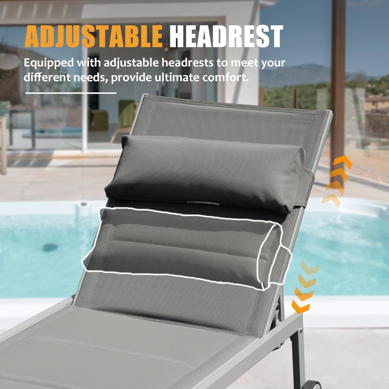Outdoor Patio Chaise Lounge Set of 3 Doba